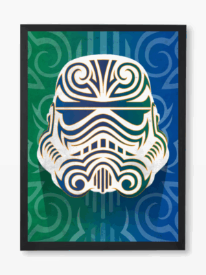 Stormtrooper Tribal Mask Star Wars Poster