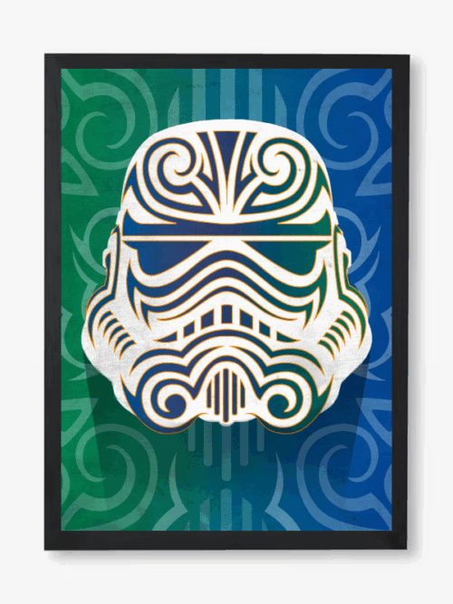 Stormtrooper Tribal Mask Star Wars Poster