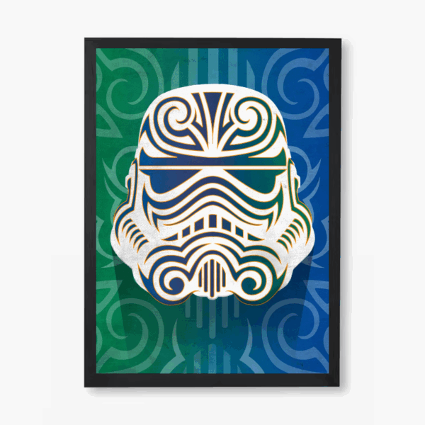 Stormtrooper Tribal Mask Star Wars Poster