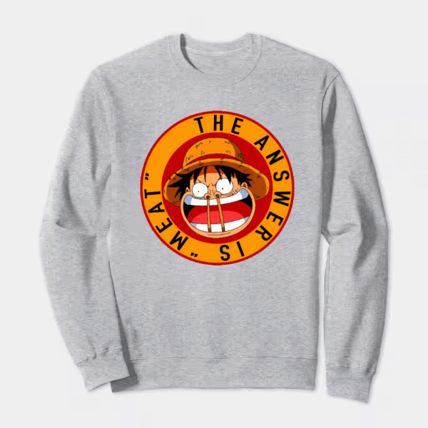 Straw Hat Luffy Meat Sniffer One Piece Crewneck Sweatshirt