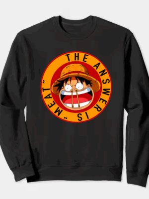 Straw Hat Luffy Meat Sniffer One Piece Crewneck Sweatshirt