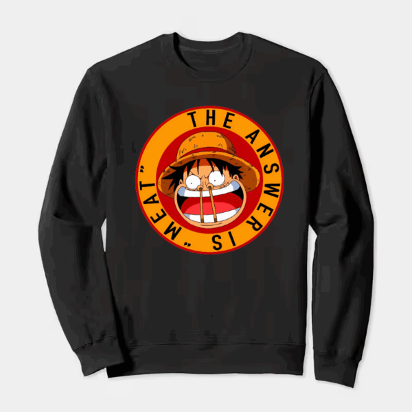 Straw Hat Luffy Meat Sniffer One Piece Crewneck Sweatshirt