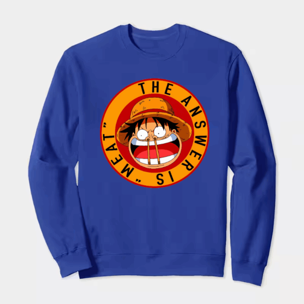 Straw Hat Luffy Meat Sniffer One Piece Crewneck Sweatshirt