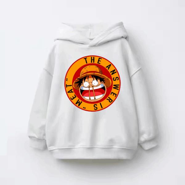 Straw Hat Luffy Meat Sniffer One Piece Kids Hoodie