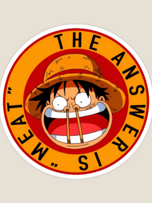 Straw Hat Luffy Meat Sniffer One Piece Sticker