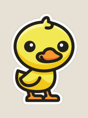 Sunny Waddle Baby Duckling Sticker