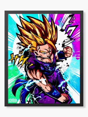 Super Saiyan 2 Gohan Power Surge Anime Poster