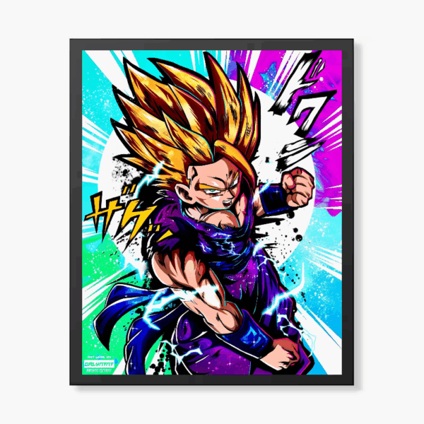 Super Saiyan 2 Gohan Power Surge Anime Poster