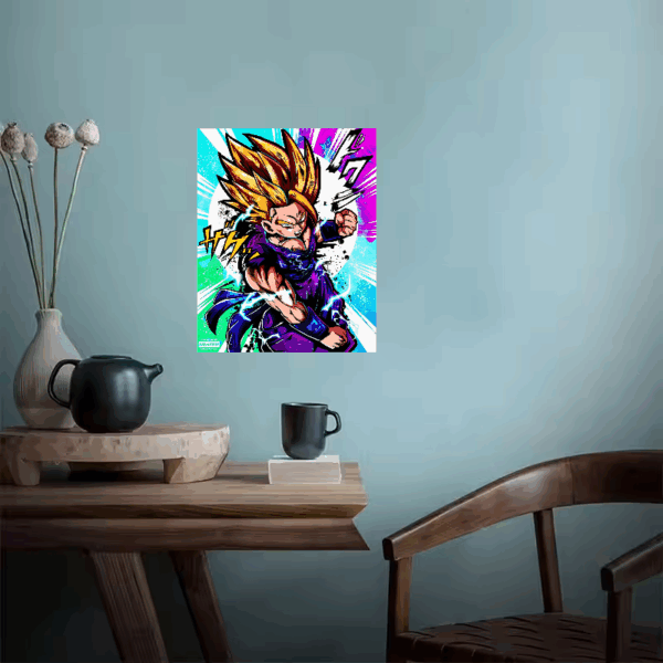 Super Saiyan 2 Gohan Power Surge Anime Poster