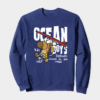 Surf Dog with Board Ready to Roll Crewneck Sweatshirt