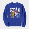 Surf Dog with Board Ready to Roll Crewneck Sweatshirt