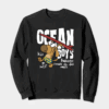 Surf Dog with Board Ready to Roll Crewneck Sweatshirt