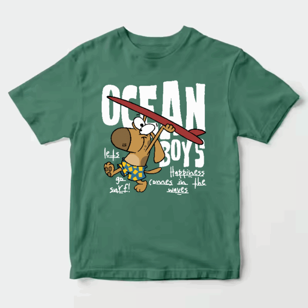 Surf Dog with Board Ready to Roll Unisex T-Shirt