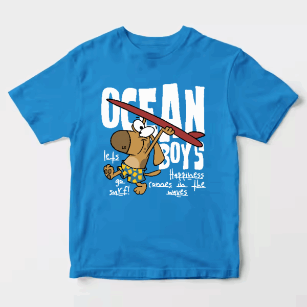 Surf Dog with Board Ready to Roll Unisex T-Shirt