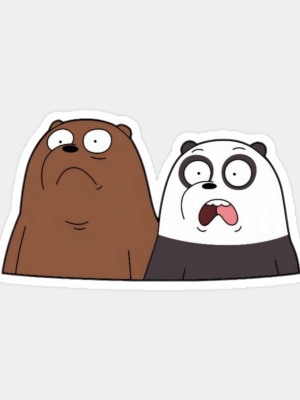 Surprised Bears Caught Off Guard Sticker