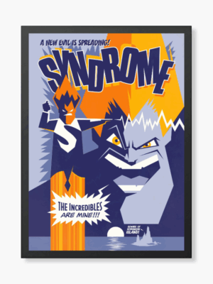 Syndrome Rises The Incredibles Retro Poster Poster