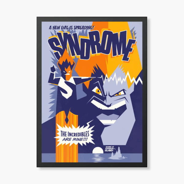 Syndrome Rises The Incredibles Retro Poster Poster