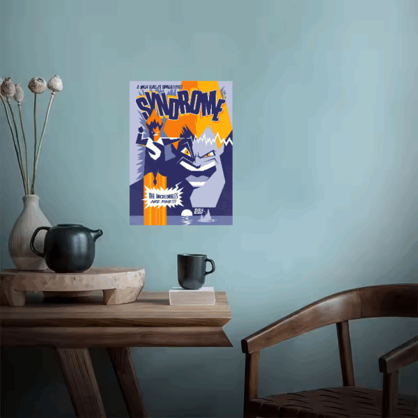 Syndrome Rises The Incredibles Retro Poster Poster