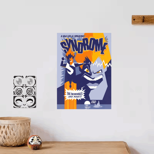 Syndrome Rises The Incredibles Retro Poster Poster