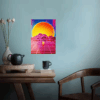 Synthwave Sunrise Dreamscape Retro Aesthetic Poster