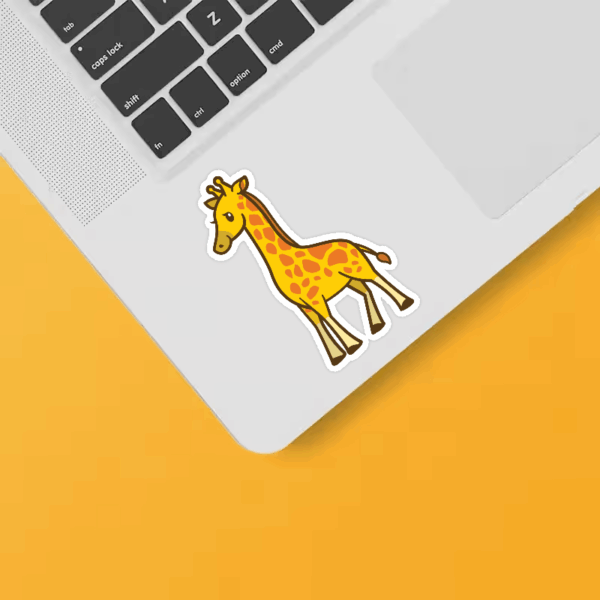 Tall Giraffe Safari Animal Vinyl Sticker Tall Giraffe Safari Animal Vinyl Sticker