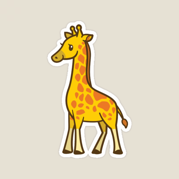 Tall Giraffe Safari Animal Vinyl Sticker Tall Giraffe Safari Animal Vinyl Sticker