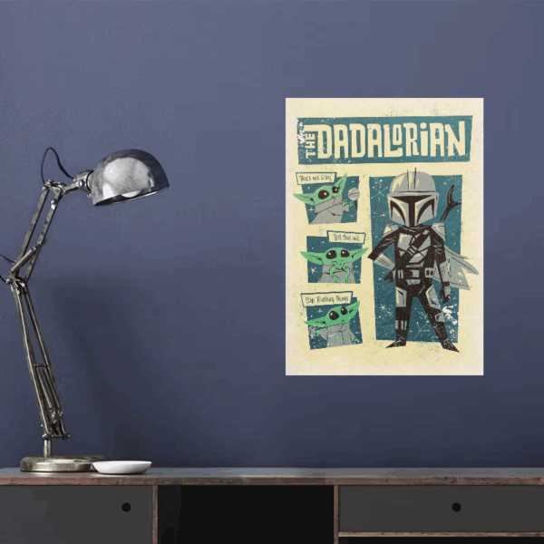The Dadalorian Galactic Fatherhood Star Wars Poster