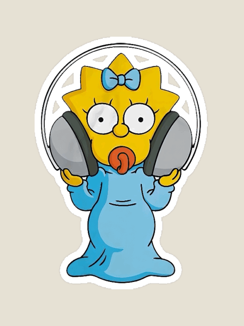 The Silent Star of Springfield Maggie Simpson Sticker