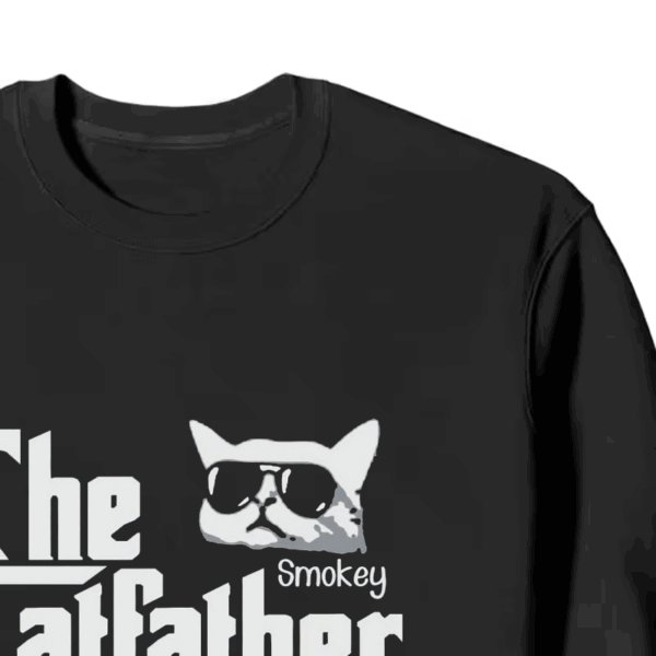 The Smokey Catfather Feline Crime Boss Crewneck Sweatshirt