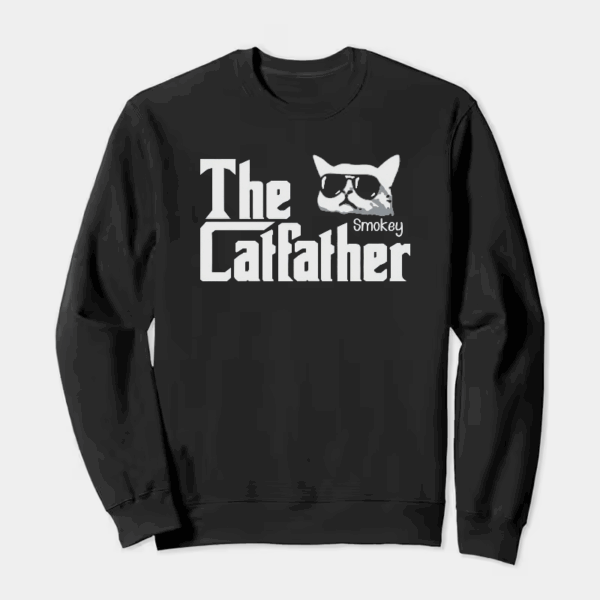 The Smokey Catfather Feline Crime Boss Crewneck Sweatshirt