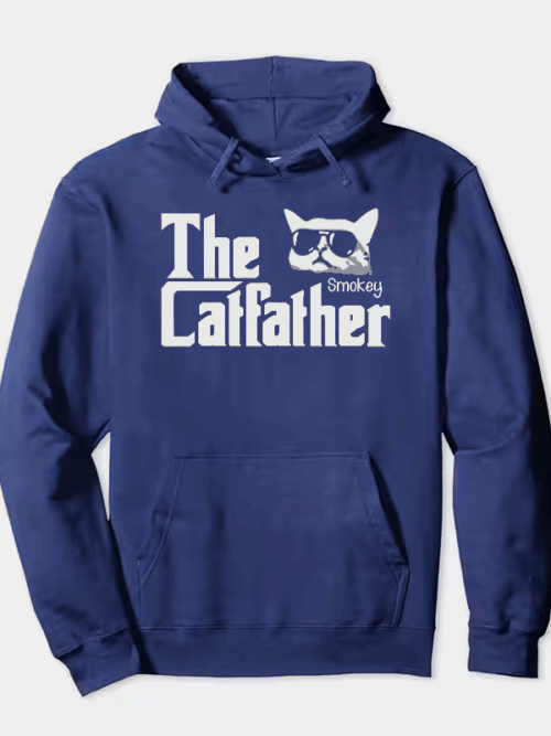 The Smokey Catfather Feline Crime Boss Hoodie