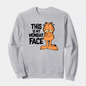 This Is My Monday Face Garfield Mood Activated Crewneck Sweatshirt
