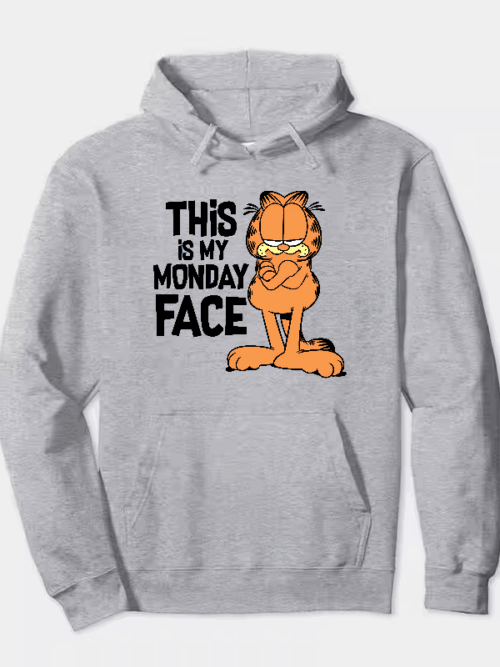This Is My Monday Face Garfield Mood Activated Hoodie