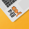 This Is My Monday Face Garfield Mood Activated Sticker