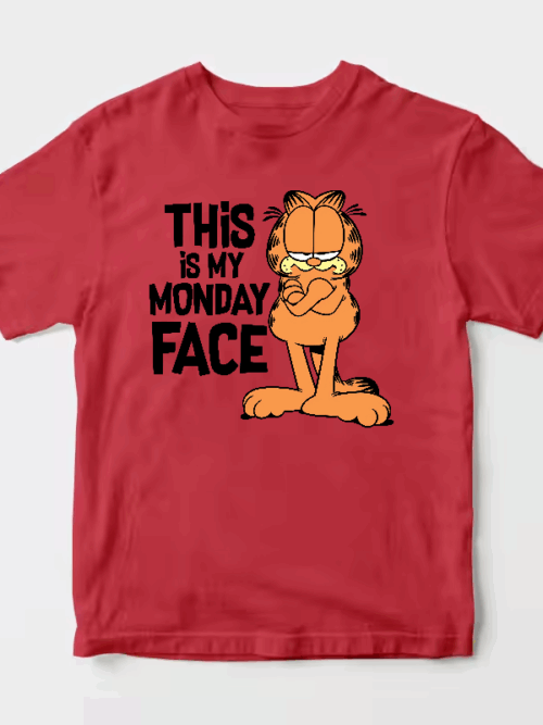 This Is My Monday Face Garfield Mood Activated Unisex T-Shirt