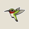 Tiny Wings Colorful Nature Hummingbird Sticker
