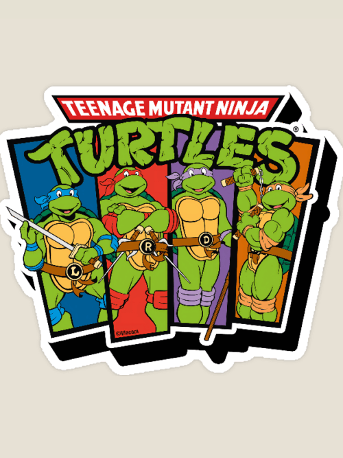 TMNT Ninja Turtles Shell Power Squad Sticker