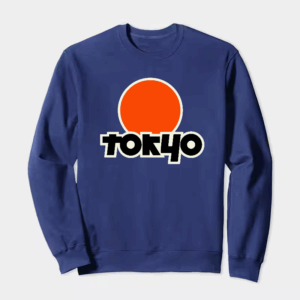 Tokyo Text Japanese Logo Minimal Urban Style Crewneck Sweatshirt