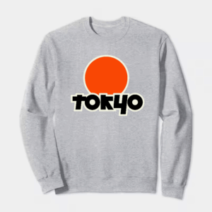 Tokyo Text Japanese Logo Minimal Urban Style Crewneck Sweatshirt