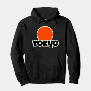 Tokyo Text Japanese Logo Minimal Urban Style Hoodie