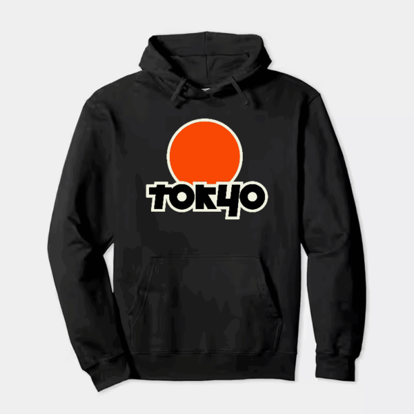 Tokyo Text Japanese Logo Minimal Urban Style Hoodie