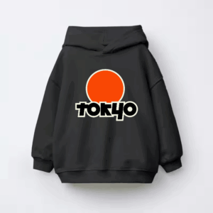 Tokyo Text Japanese Logo Minimal Urban Style Kids Hoodie