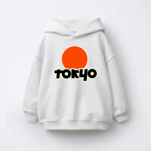 Tokyo Text Japanese Logo Minimal Urban Style Kids Hoodie