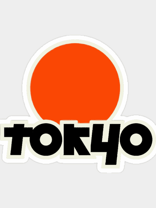 Tokyo Text Japanese Logo Minimal Urban Style Sticker