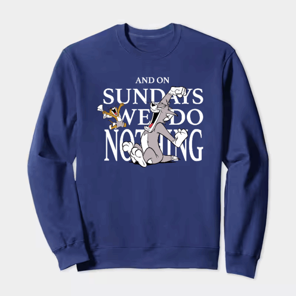Tom and Jerry Lazy Sunday Chill Crewneck Sweatshirt