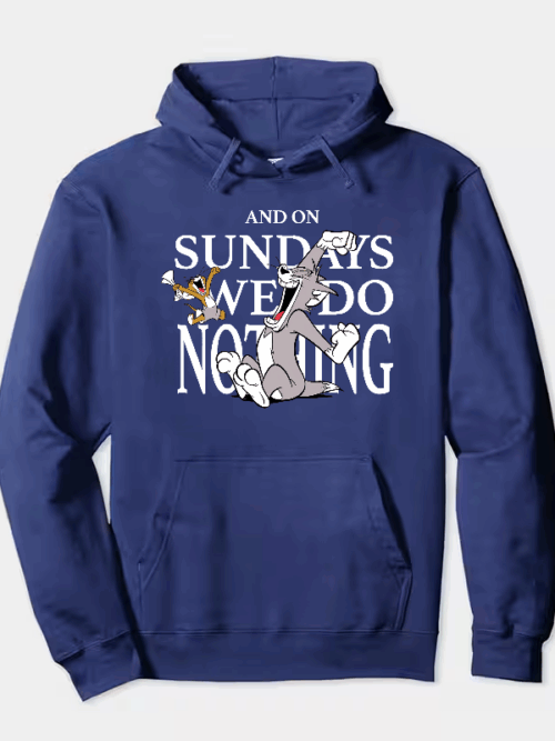 Tom and Jerry Lazy Sunday Chill Hoodie