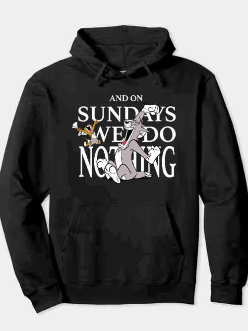 Tom and Jerry Lazy Sunday Chill Hoodie
