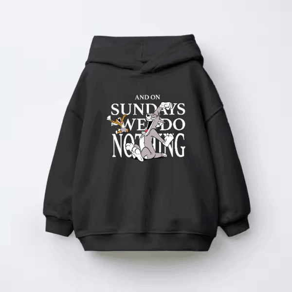 Tom and Jerry Lazy Sunday Chill Kids Hoodie