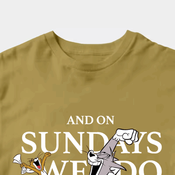 Tom and Jerry Lazy Sunday Chill Unisex T-Shirt Tom and Jerry Lazy Sunday Chill Unisex T-Shirt