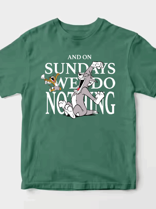 Tom and Jerry Lazy Sunday Chill Unisex T-Shirt